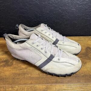 Diesel Holgate Shoes Mens Size 12 Beige Leather Lace Up Casual Sneakers EU 45